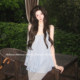 5.10/20pm sunny girl Korean style gentle chiffon shirt V-neck suspender atmosphere drape top skirt