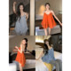 5.10/20pm sunny girl Korean style gentle chiffon shirt V-neck suspender atmosphere drape top skirt