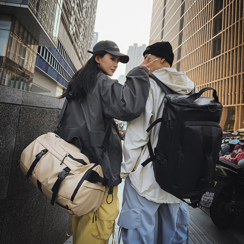 多功能三用双肩包男大容量出差旅行包电脑包女学生书包运动背包潮 - 图0