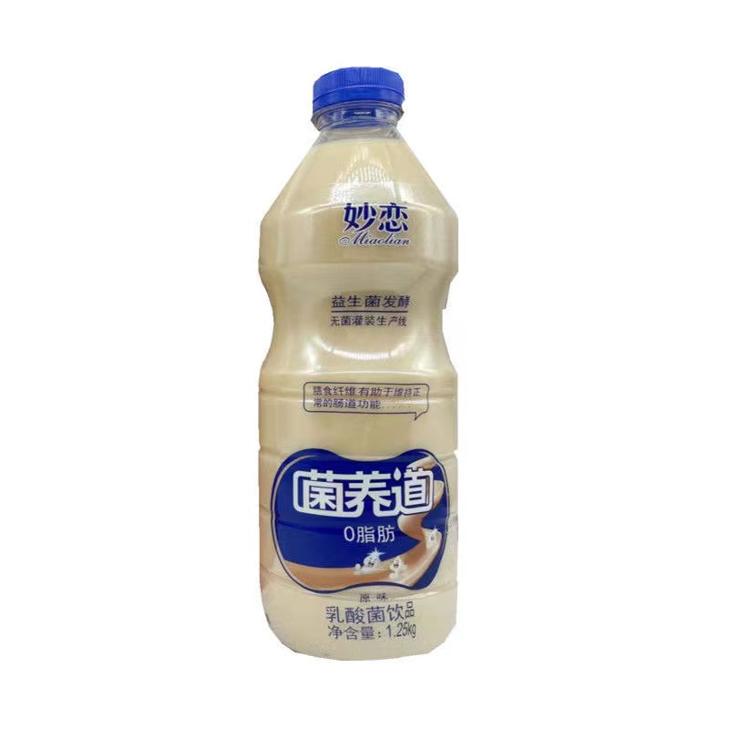 妙恋乳酸菌饮品1.25升大瓶胃动力学生益生元整箱包邮饮料原味酸牛 - 图3