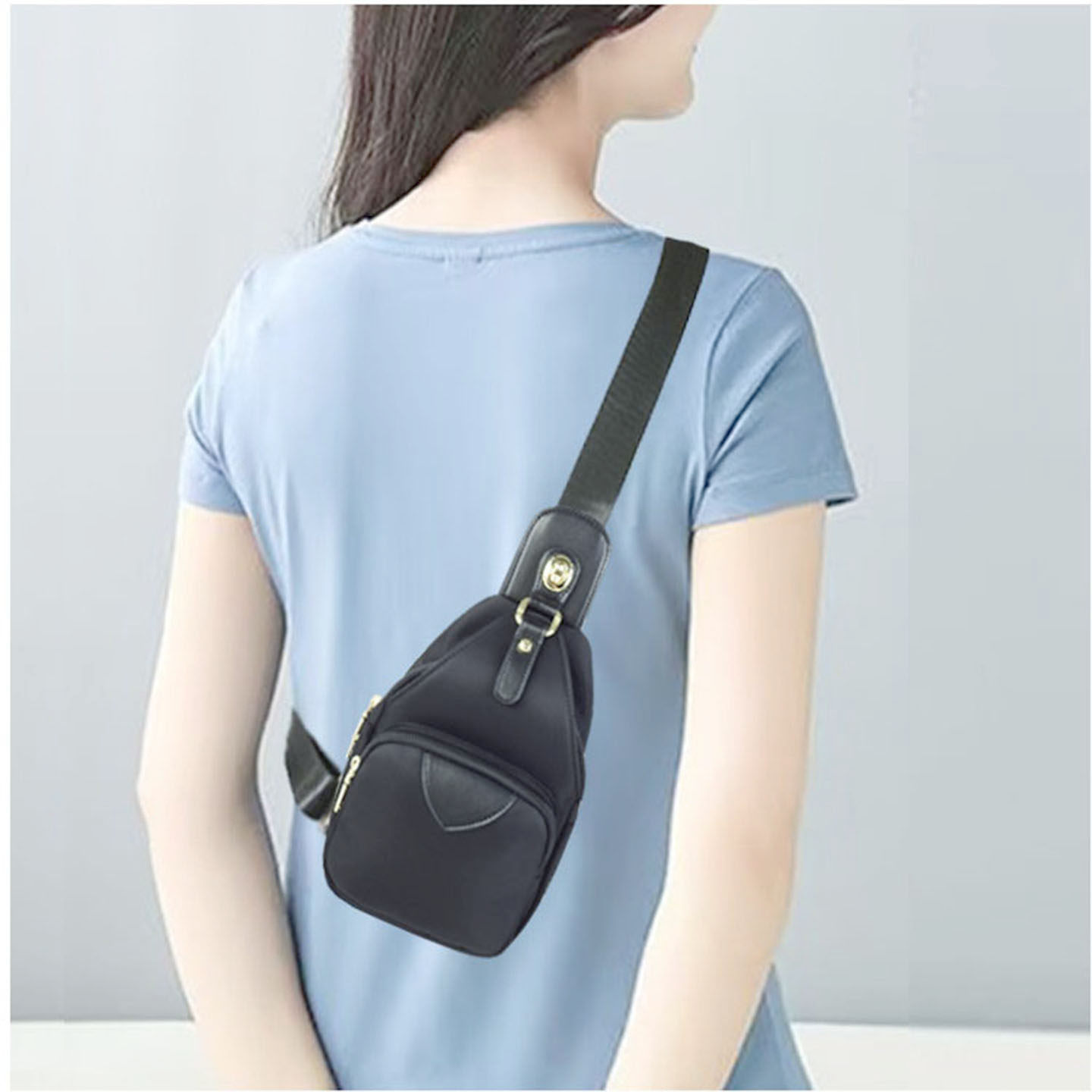 2026新款胸包女防水帆布小背包时尚胸前包休闲单肩斜挎包旅行包,淘宝优惠券,粉丝福利购,淘宝优惠卷