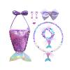 Cross-border children's mermaid tail pearl necklace set