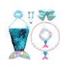 Cross-border children's mermaid tail pearl necklace set