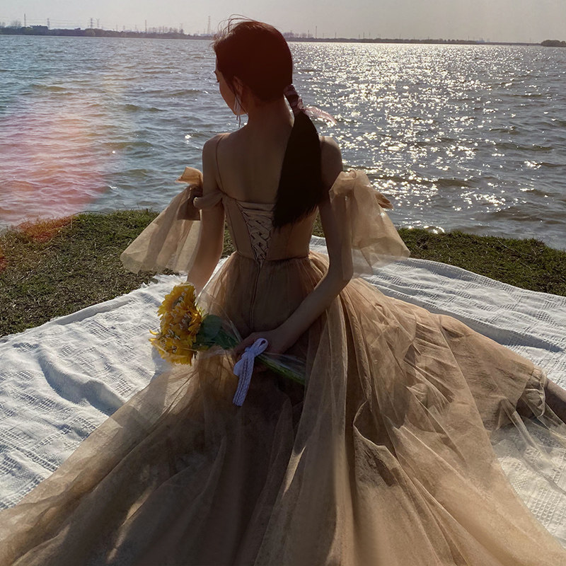 伴娘服2021新款夏季小众高级连衣裙 天成我梦嫁衣礼服/晚装