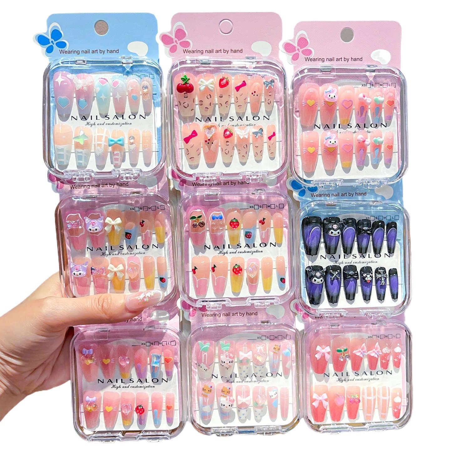 2025新款儿童穿戴甲卡通可爱小女孩学生女生可拆卸美甲贴女童礼物,淘宝优惠券,粉丝福利购,淘宝优惠卷