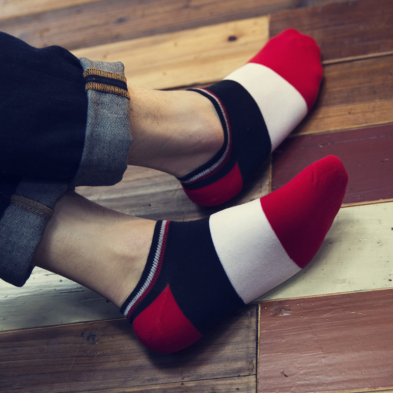 男士短筒夏天透气低帮纯棉低腰船袜 美人郎短袜/打底袜/丝袜/美腿袜