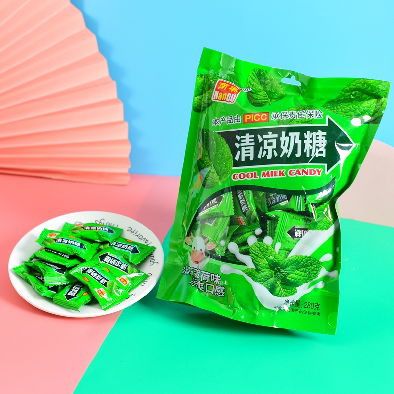 薄荷清凉奶糖网红老式软糖休闲食品糖果喜糖小时候8090后怀旧零食-图2