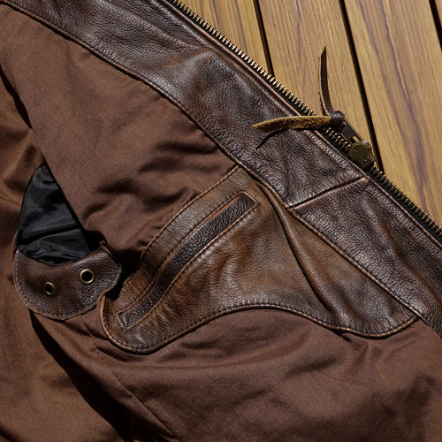 1930恩菲尔德【孟加拉茶芯小牛皮】重水洗做旧软糯垂坠 - 图1