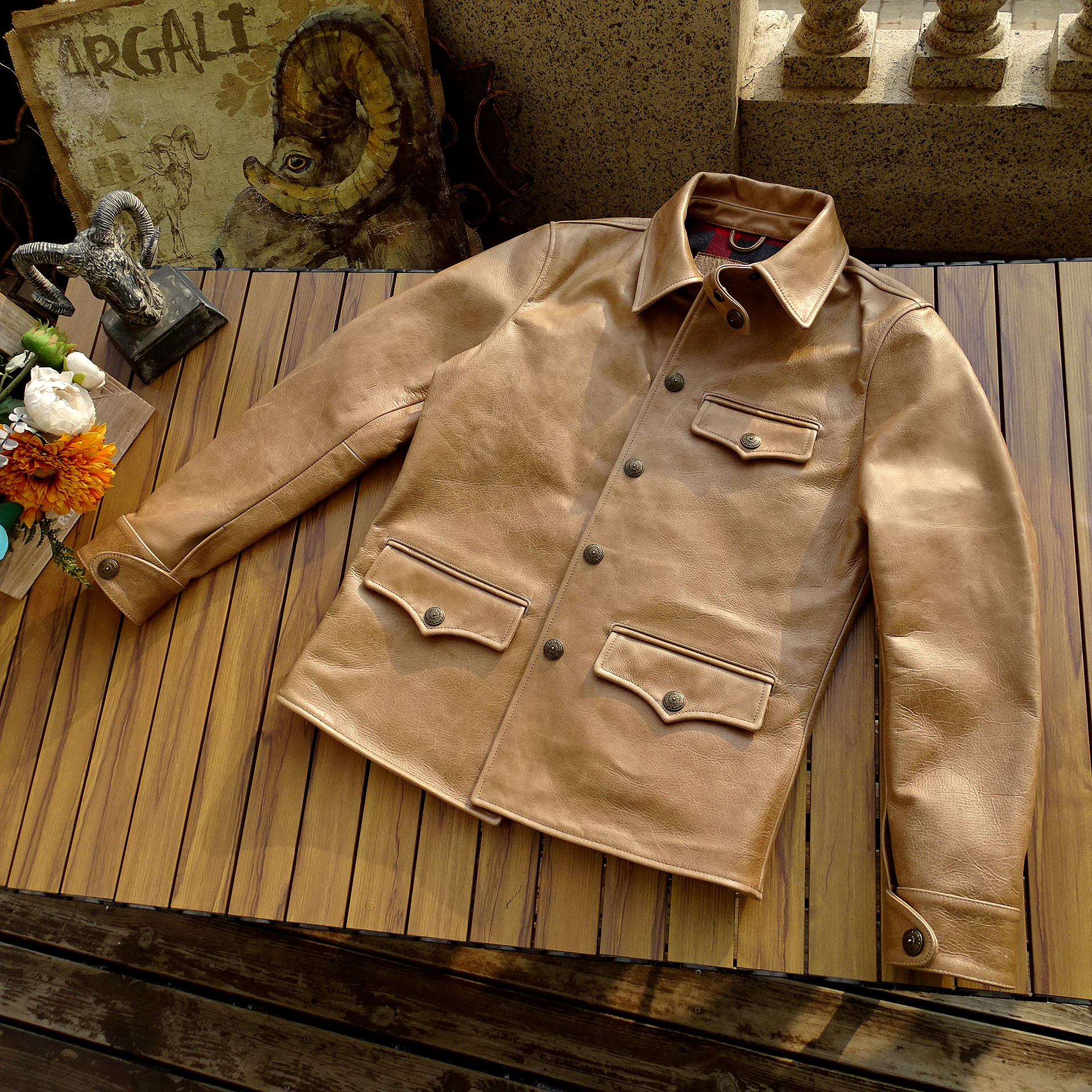 3千件大量现货抛售！后腰带短版司闸员蜡染头层牛皮男真皮皮衣,淘宝优惠券,粉丝福利购,淘宝优惠卷