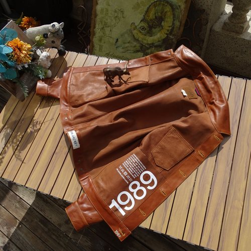 【无里衬】水洗手工做旧全粒面牛皮代工出口原版美式西部牛仔 - 图1