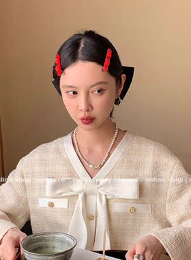 MONA张绮贤同款玫瑰花发夹