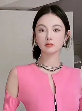 mona张绮贤同款钛钢蝴蝶项链