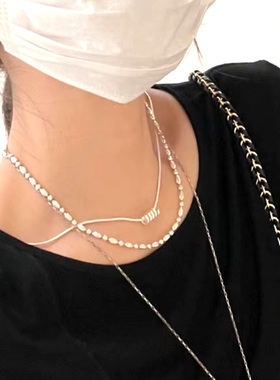 网红同款螺旋吊坠锁骨链小众轻奢高级感女夏季蛇骨链studio颈链潮