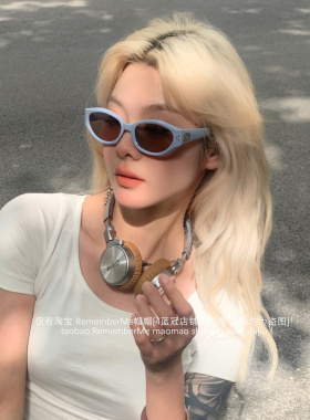 高级感辣妹红色框墨镜白鹿同款gm