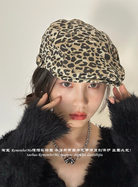 经典不过时豹纹前进帽街头鸭嘴帽