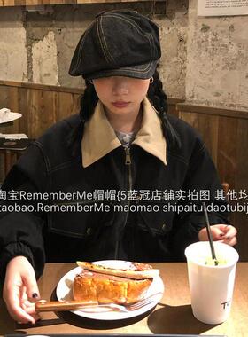 简单基础款百搭显脸小文艺画家帽