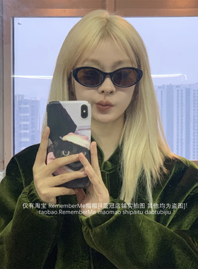 椭圆白框复古猫眼墨镜时髦辣妹潮