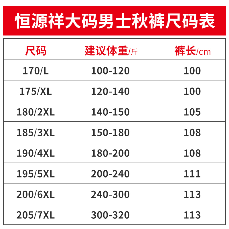 恒源祥加绒加厚保暖裤男士加肥大码纯棉衬裤秋裤打底裤冬季毛线裤