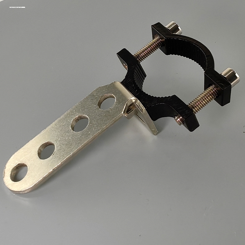 固定管夹改装射灯支架山地车自行车龙头车把支架配件电动摩托车灯 - 图1