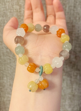 代杭州流通处金丝玉南瓜手串