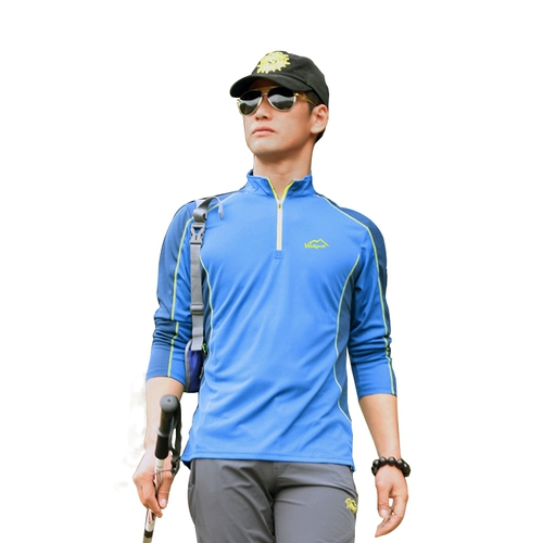 Уличная быстросохнущая дышащая спортивная альпинистская эластичная футболка подходит для пеших прогулок, длинный рукав, большой размер, для бега, быстрое высыхание