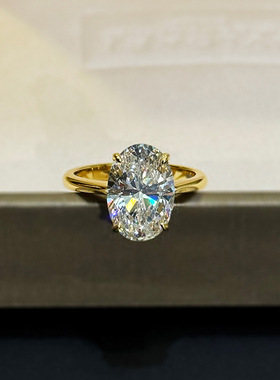 浪漫传说鸽子蛋大克拉椭圆形戒指