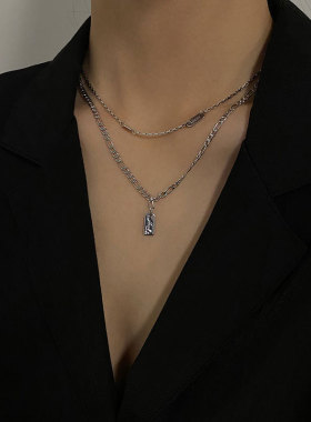 今饰有约纯银女简约项链