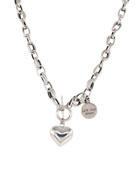 今饰有约纯银女简约项链