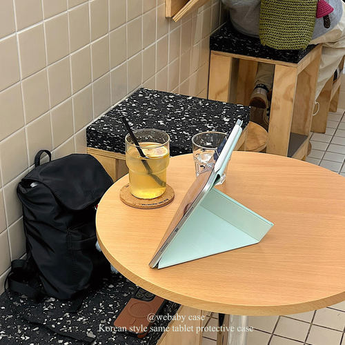 「双面夹/磁吸 平板壳」最后一个夏天/薄荷绿 ipad吸屏不掉pro11/air6/Y折变形支架10.9寸/24pro13轻便保护套 - 图2