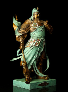 宇达青铜全铜摆件忠义仁勇关公