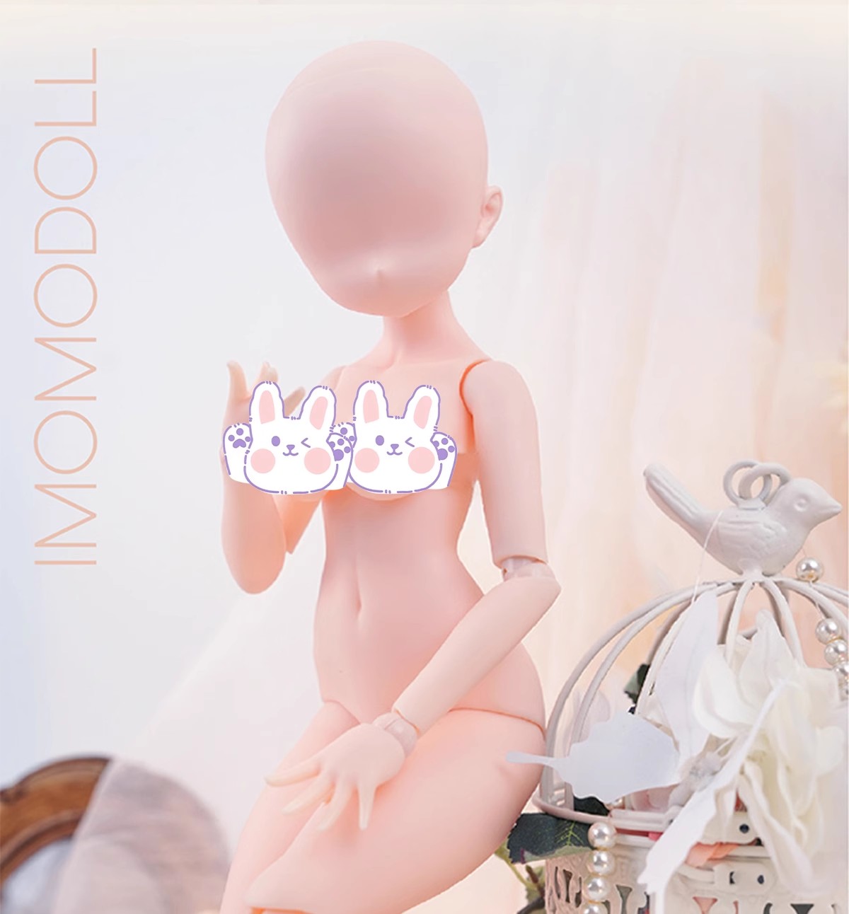 三万院长现货imomodoll bjd娃娃4分咪咪兔2.0正版素体四分mjd身体-图2