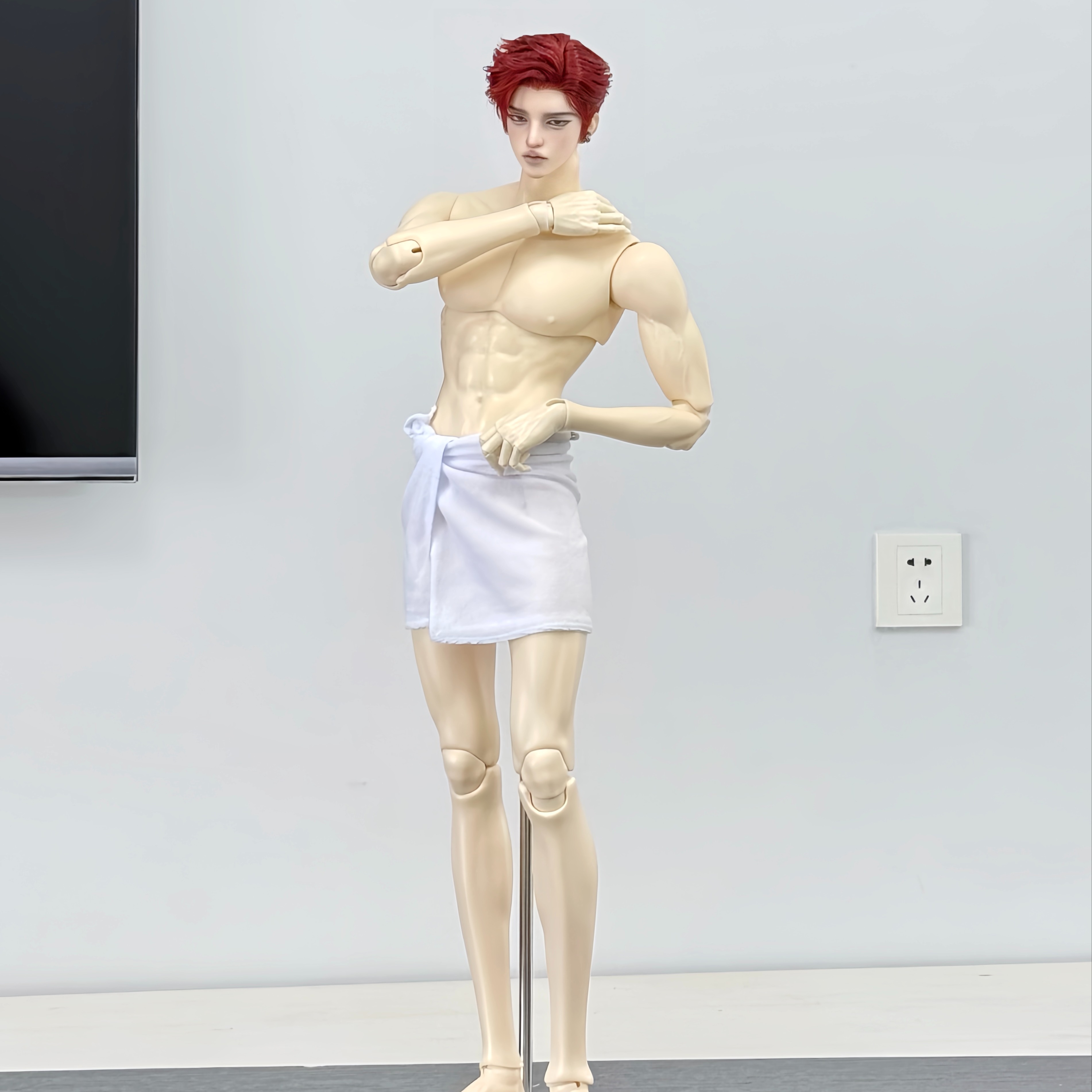 包邮 3分75叔BJD娃衣浴巾浴衣经典白色毛巾 三万院长预售 - 图2