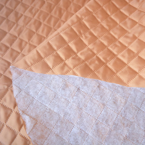 秋冬加厚绗棉毛呢夹棉面料 呢子服装里子布内衬行棉复合手工布料 - 图1