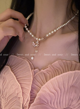 夏日梦幻珍珠项链女高级感