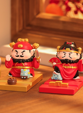 创意钟馗招财手机支架摆件