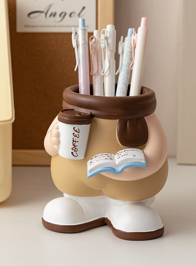 创意背带裤可爱卡通笔筒实用礼物