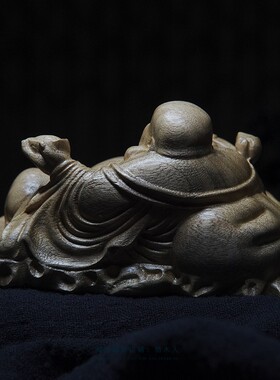 金丝楠木弥勒佛大肚笑佛像木雕根雕摆件家居工艺品佛像人物高档