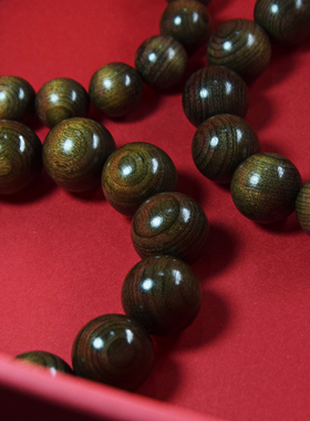 四川金丝楠木2.0佛珠手链金丝楠手串阴沉木水波纹男女款木质饰品