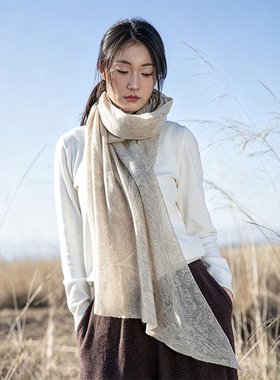 【腰果花】山羊绒围巾女秋冬