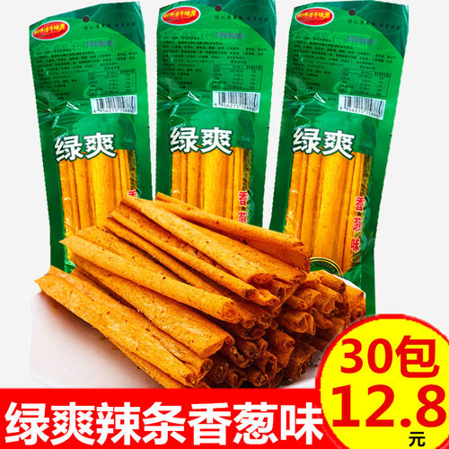 千味源绿爽16克麻辣条校园辣棒零食酒鬼辣片8090儿时怀旧童年记忆 - 图0