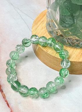 珠子盘玩多巴胺手串 渐变果冻色串珠手链 女生幸运配饰 解压手饰