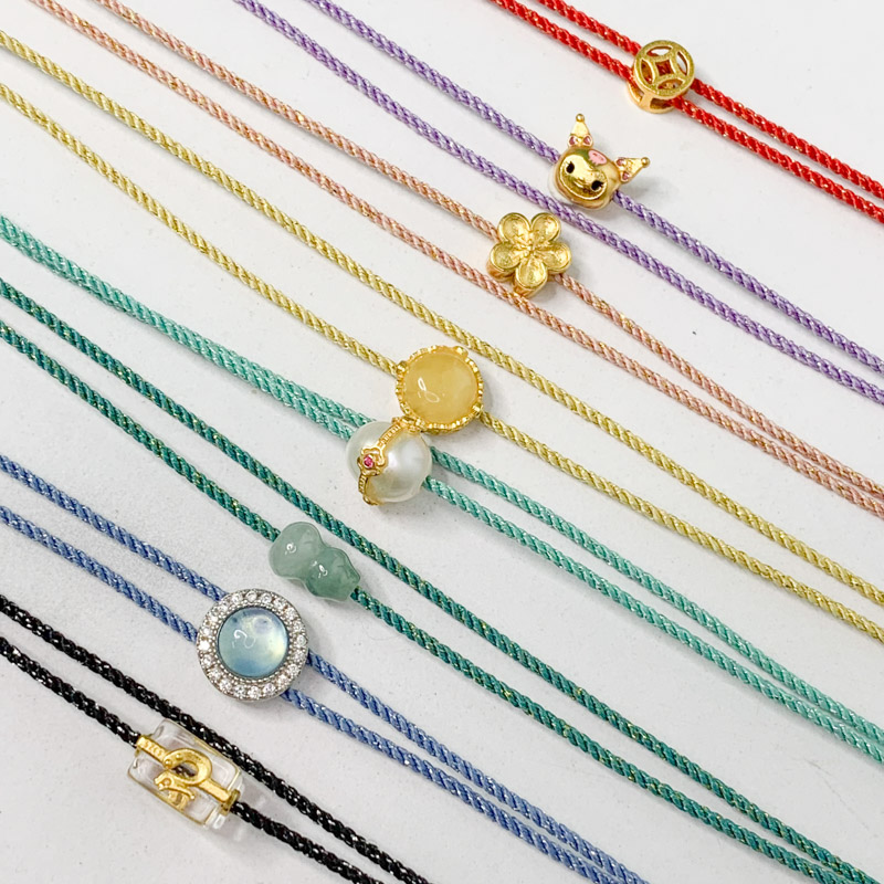 新品高端洒金线编织手绳 转运珠手工编绳手链绳 细绳红绳极细绳子 - 图3