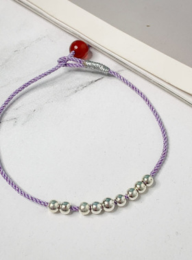 洒金极细手链小红绳半成品可穿珠