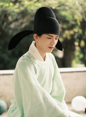 李白帽子唐朝宋朝帽子展昭古代成人汉服帽子摄影头饰书生居士头巾