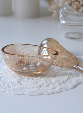 ins风复古玻璃琥珀色咖啡馆小鸟