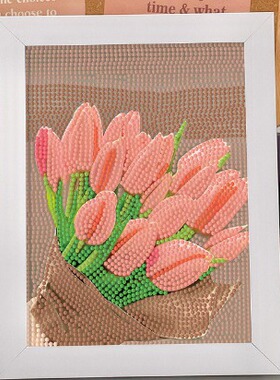 花卉钻石画儿童手工diy大小钻钻石贴画花朵雏菊砖石画厂家批发