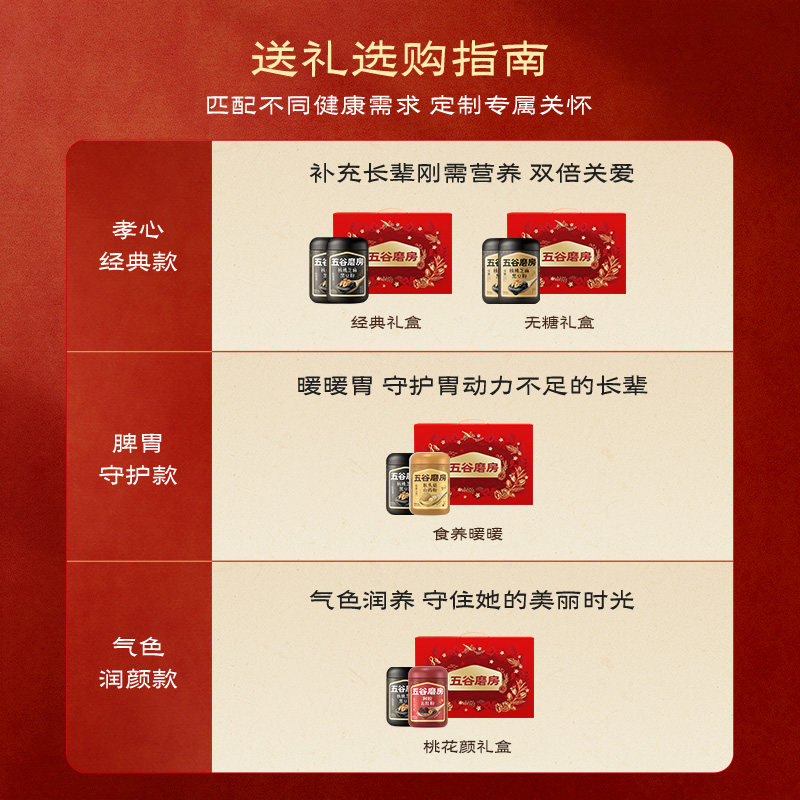 【端午礼盒】五谷磨房食养礼盒核桃芝麻黑豆粉老年营养品黑芝麻糊