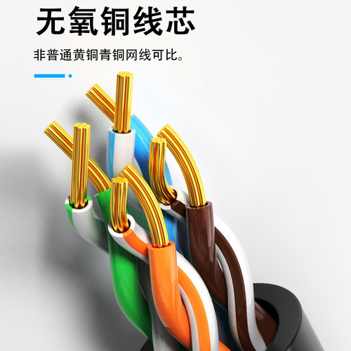 铜博士网线cat.5超五类 无氧铜0.5/1/1.5/2/5米机制成品网络跳线 - 图1