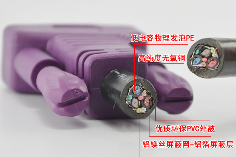 VGA投影线15针高清视频线电脑转电视连接线 1.5米5米10米20米30米,淘宝优惠券,粉丝福利购,淘宝优惠卷