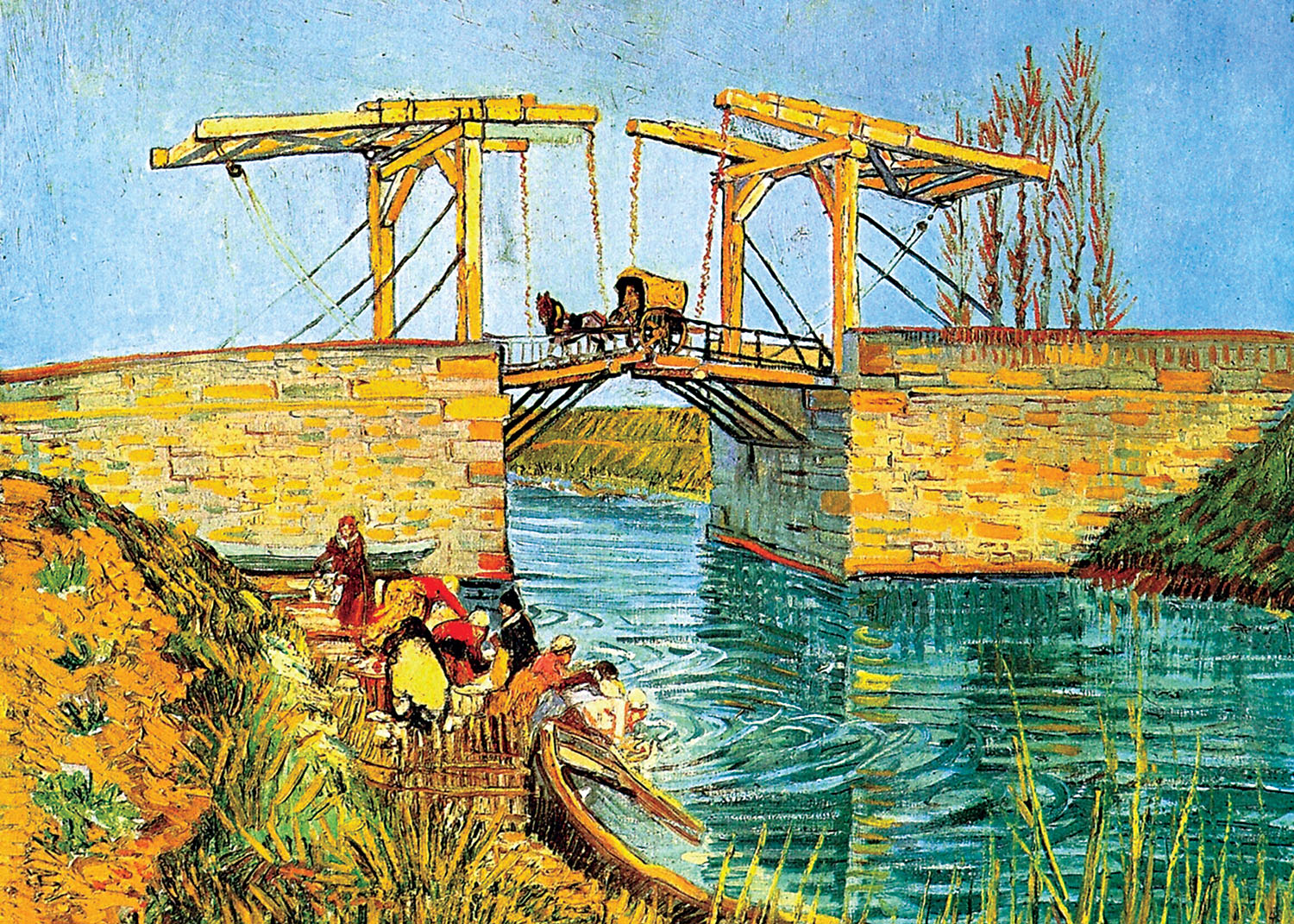 香港TOMAX迷你1000片拼图成人益智小礼品印象派大师梵高名作 吊桥 - 图0